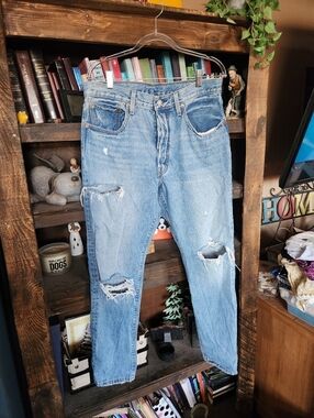 Levi's Light Blue Distressed Jeans